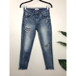 Moussy Women's 24 Vintage Jeans Designer Howa Raw Hem Capsule Staple Wardrobe